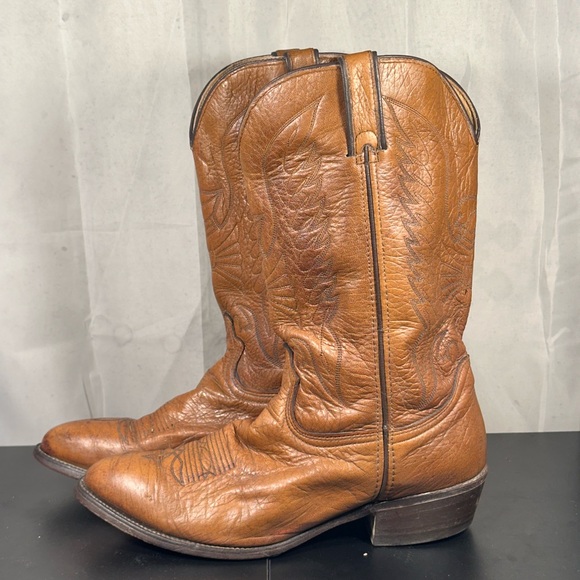 Durango Men's Brown Leather Cowboy Boots - Picture 2 of 6